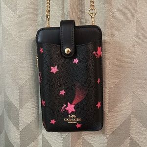 COACH North/South Disco Star Print Crossbody